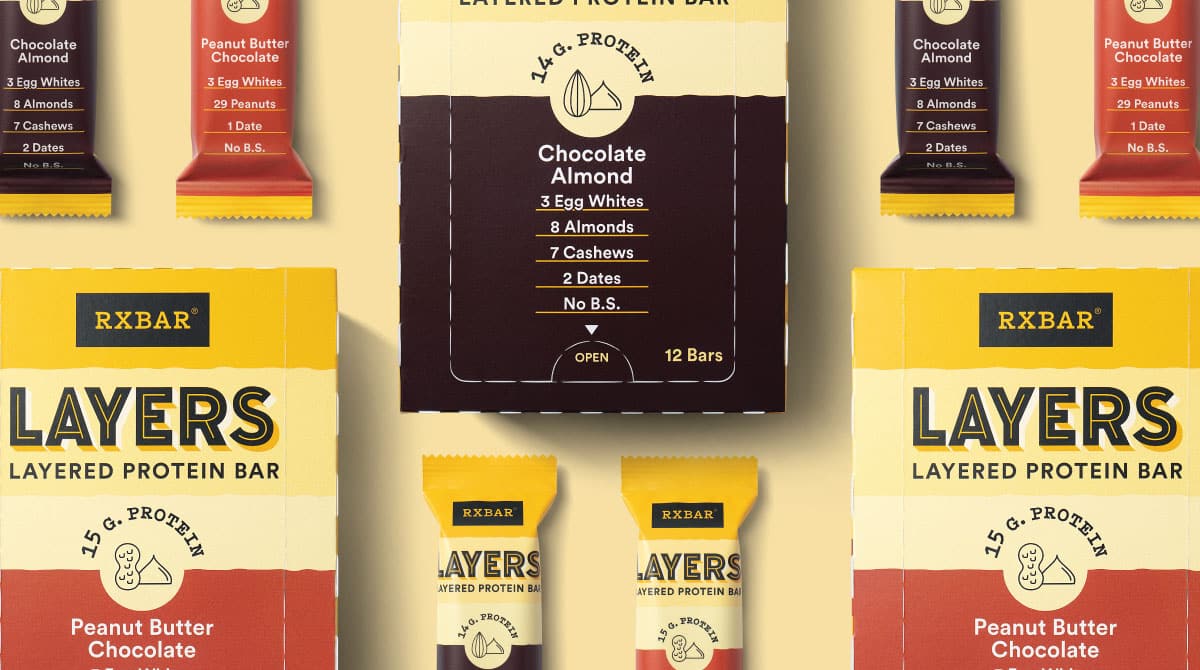 RXBAR Layers packaging design by Kaleidoscope