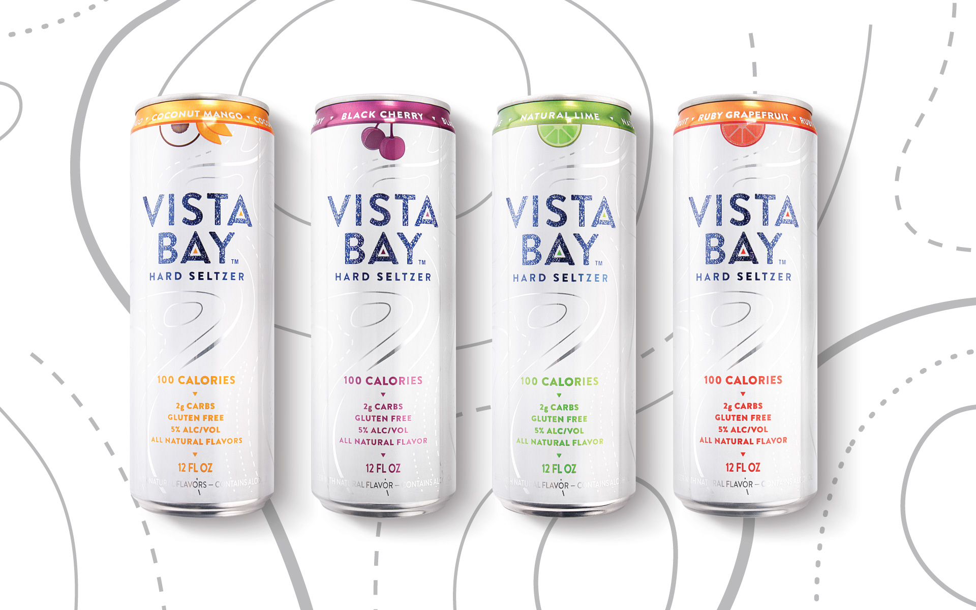 Aldi Vista Bay Hard Seltzer - Packaging Design Portfolio