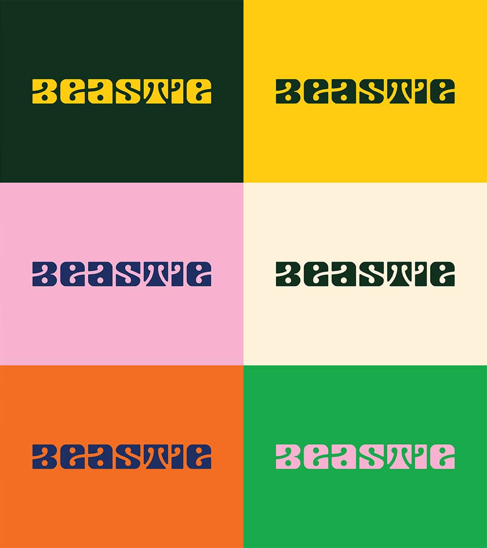Beastie brand logo color system designed by Kaleidoscope