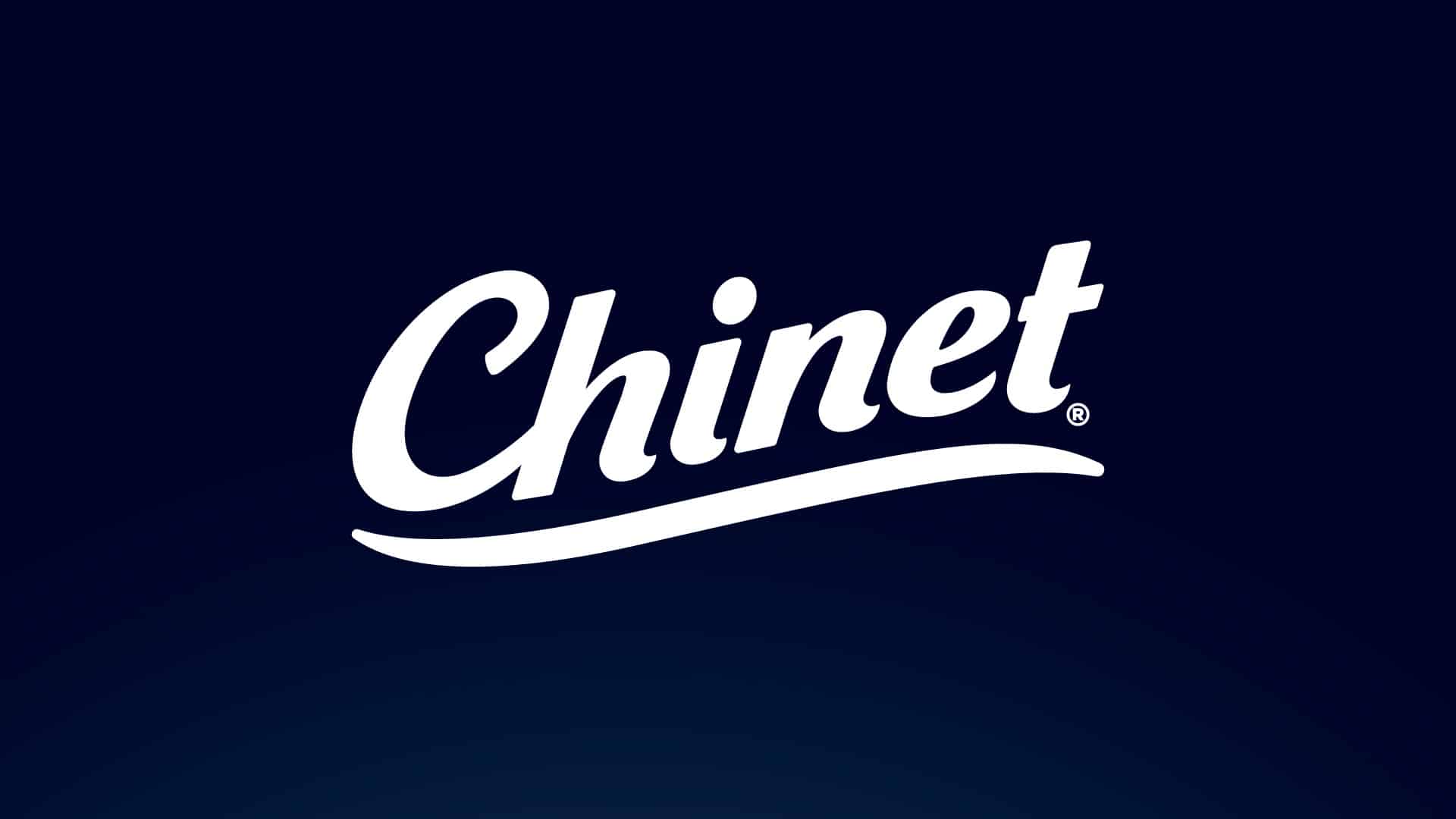 Chinet brand identity logo redesign on navy background by Kaleidoscope