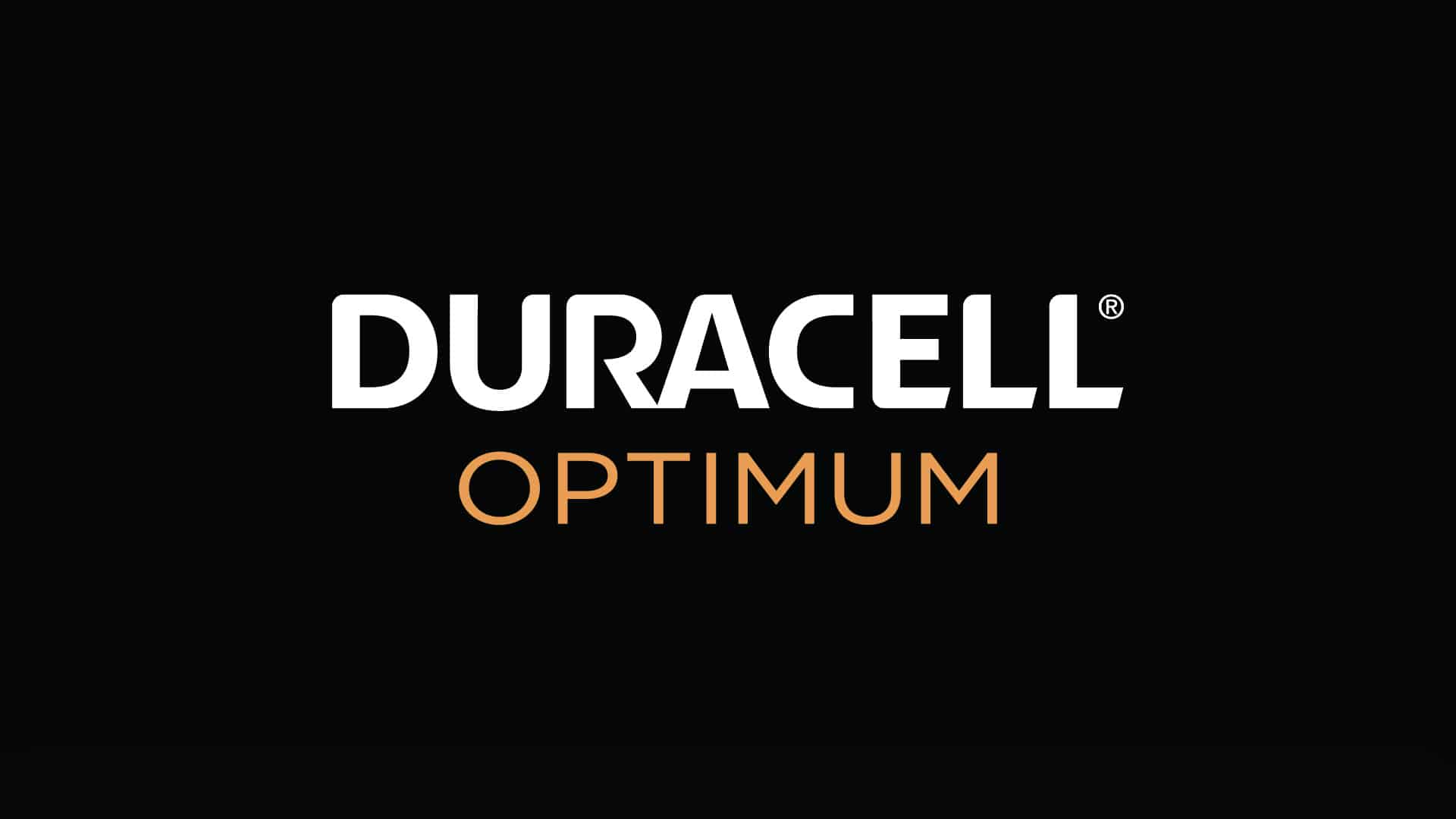 Duracell Optimum brand identity logo design on black background