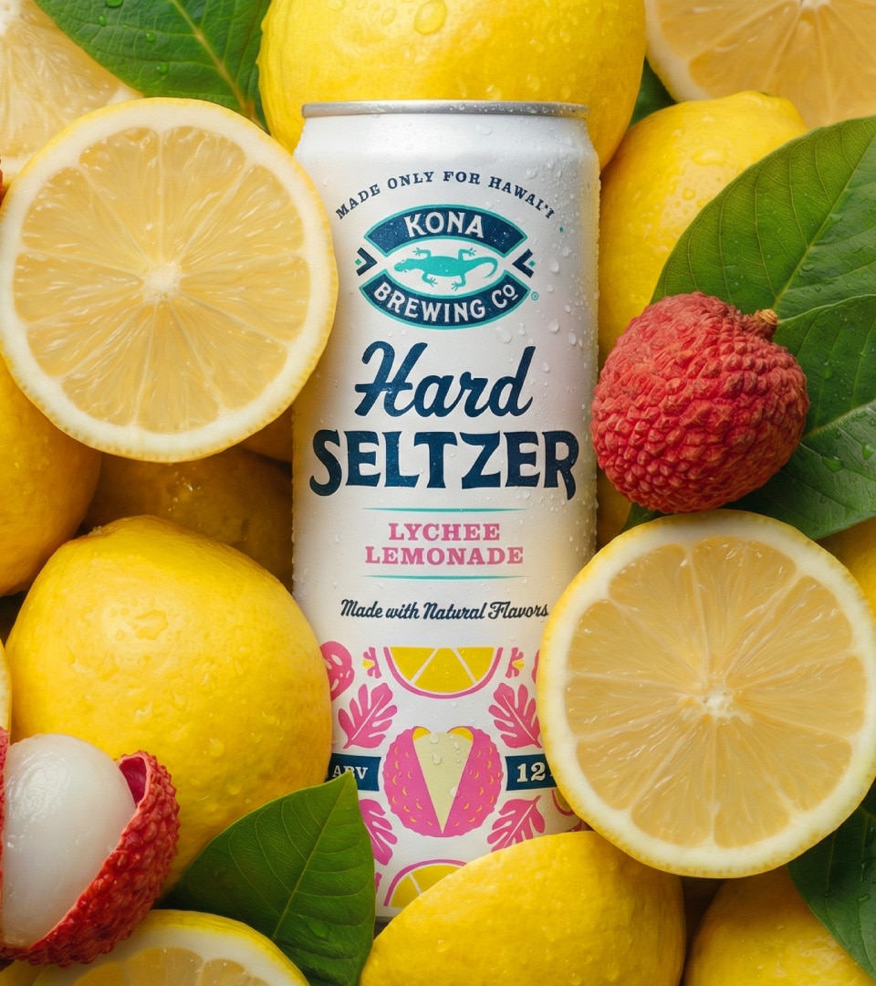 Kona Brewing Hard Seltzer packaging design by Kaleidoscope