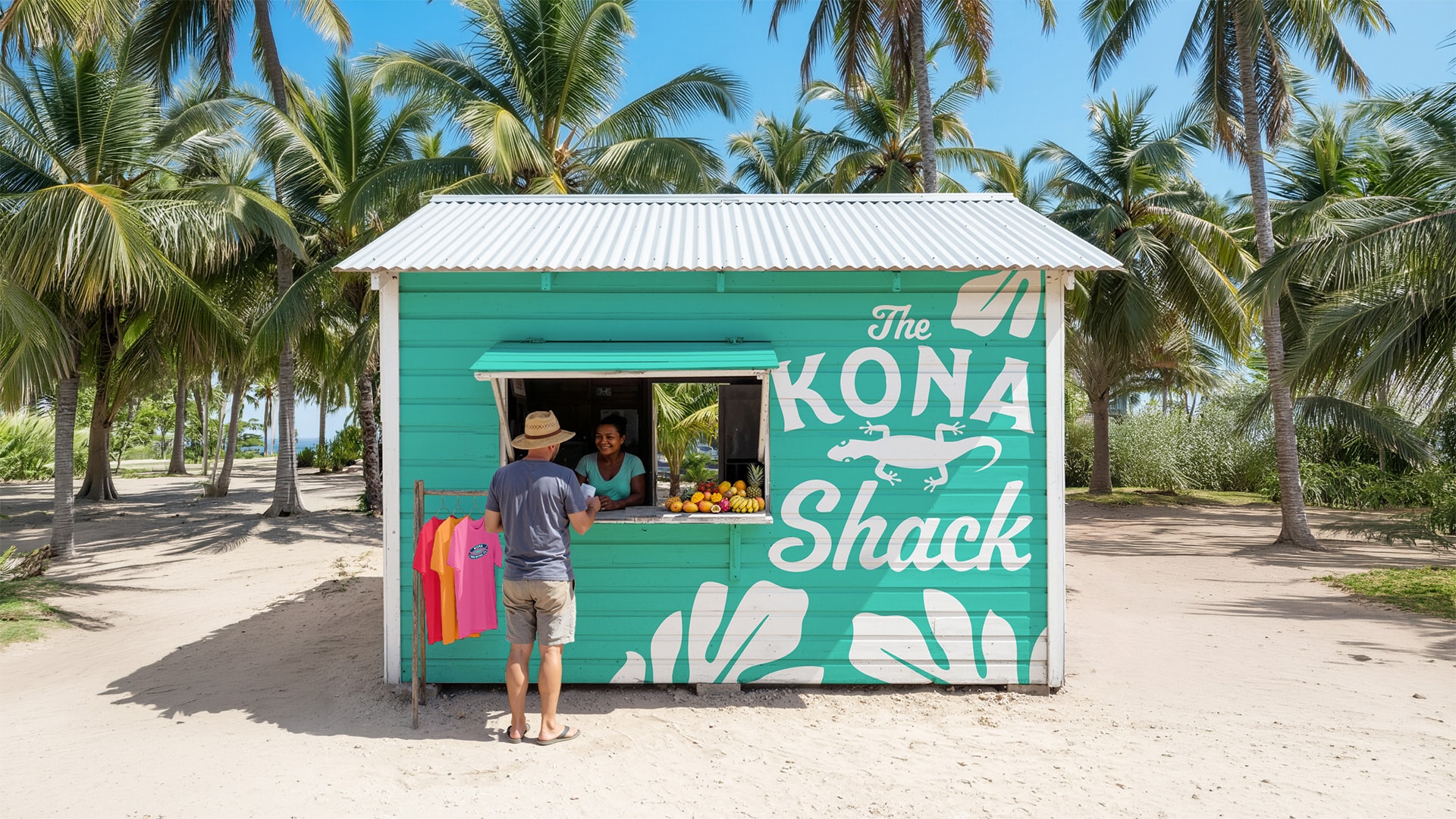 Kona Shack beach hut environmental branding — Kona Brewing brand world by Kaleidoscope