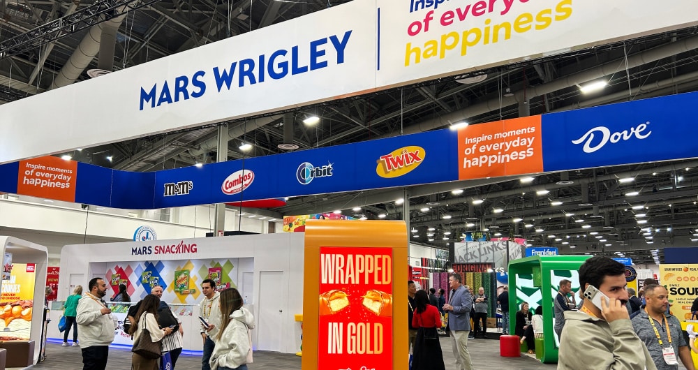Mars Wrigley Tradeshow Booth at Sweets and Snacks Expo 2026