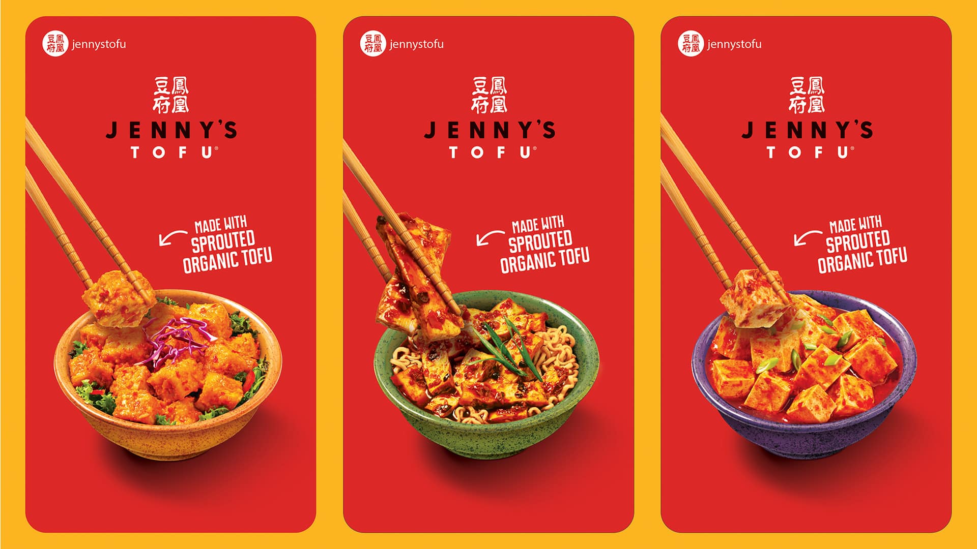 Jenny's Tofu brand expression social media by Kaleidoscope