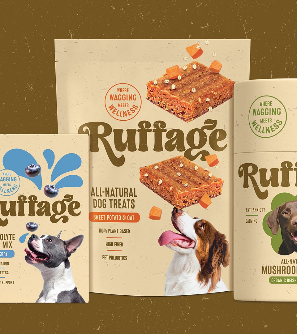 Ruffage CPG brand portfolio consumer insight and shelf positioning by Kaleidoscope
