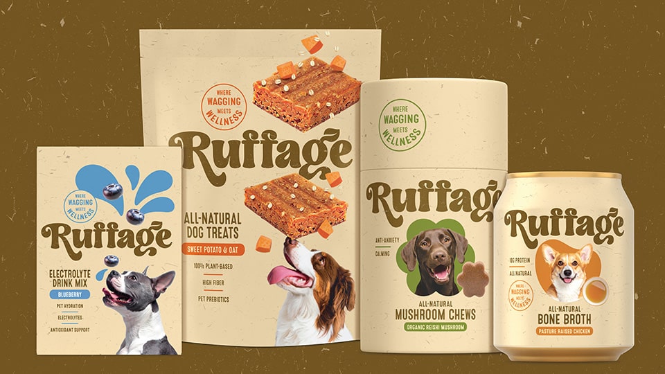 Ruffage CPG brand portfolio consumer insight and shelf positioning by Kaleidoscope