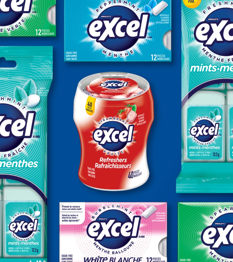 Excel Gum packaging design validation and consumer research by Kaleidoscope