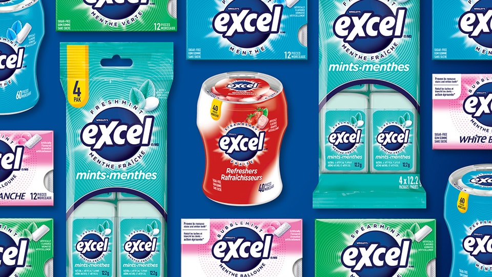 Excel Gum packaging design validation and consumer research by Kaleidoscope